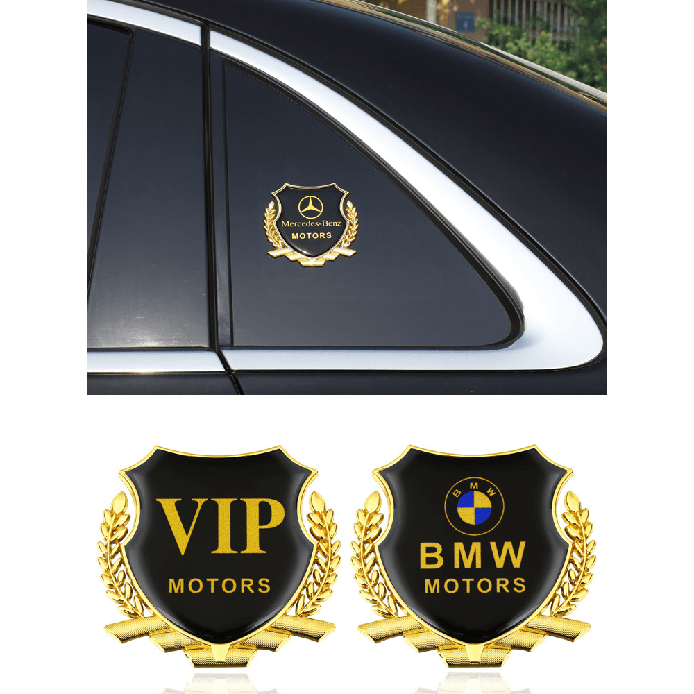 汽车麦穗立体金属车标侧标贴改装三角窗车尾标车身装饰标贴牢固