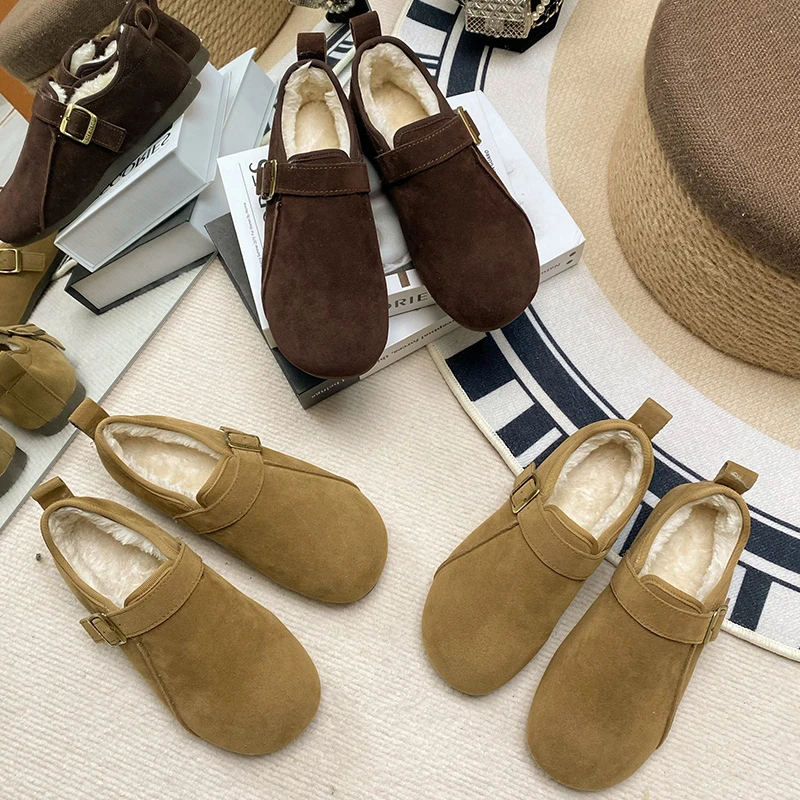 毛毛鞋2024加绒保暖豆豆鞋棉鞋一脚蹬网红棉瓢鞋女鞋  577-6加厚