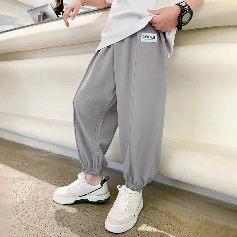 儿童防蚊裤冰丝薄款2024中大童夏装休闲裤男女孩速干透气抖抖裤潮