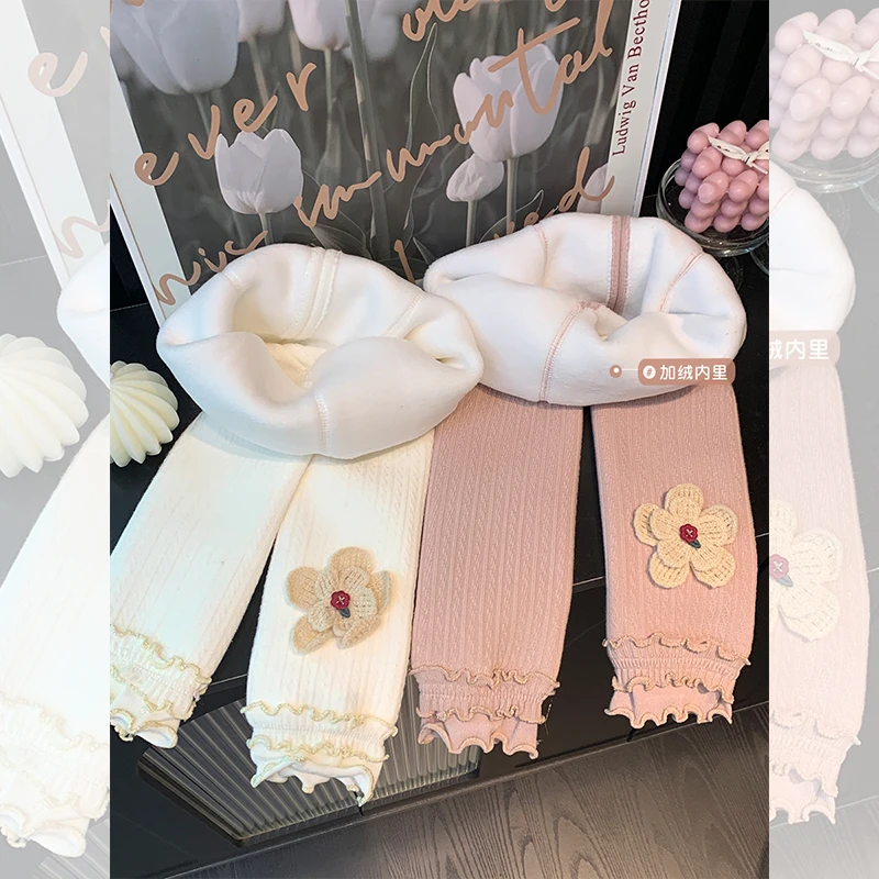 【现货】宝宝加绒打底袜2024新款裤子女童一体绒裤袜不连脚打底裤