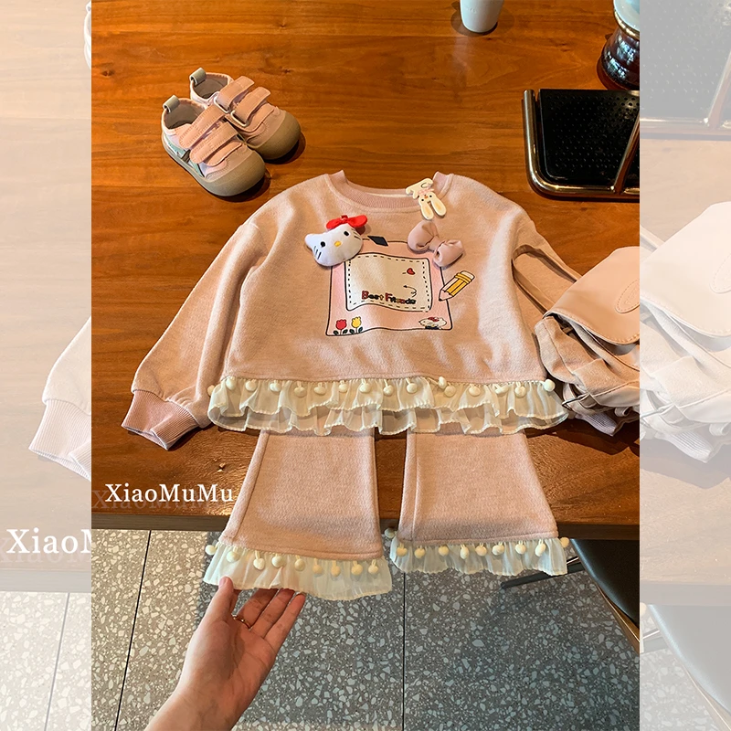 【现货】女童秋装2024新款套装洋气时髦小童女宝宝两件套甜美女童装