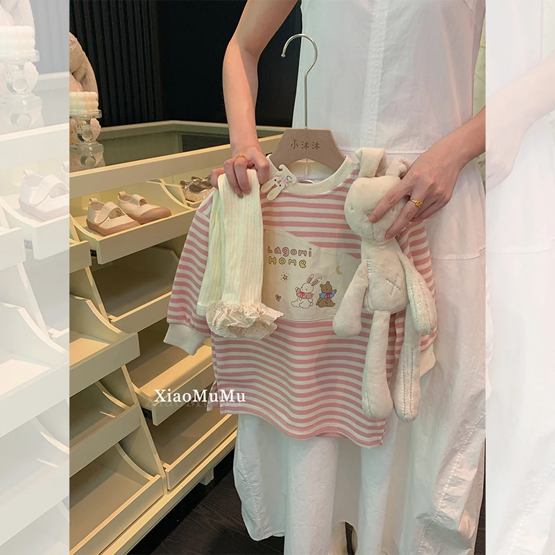 【现货特惠】女童长袖卫衣裙秋装2024新款小童女宝宝裙子幼儿园休闲