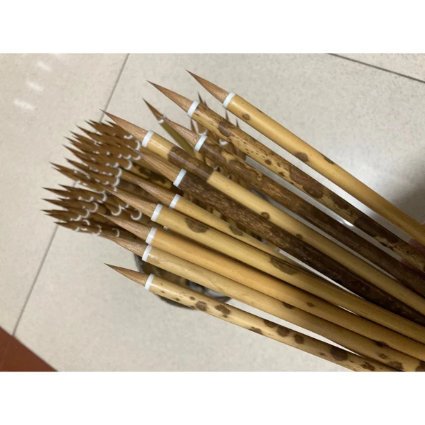 湘妃竹狼毫小楷：出锋：2.0cm 口径：0.5cm  抄经 卷文 蝇头小楷利器