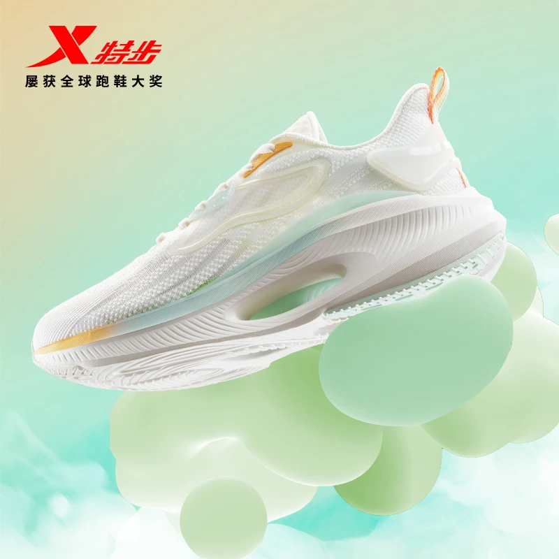 【双旦好礼季】特步氢风6.0跑鞋女款软底网面轻便减震运动鞋休闲鞋
