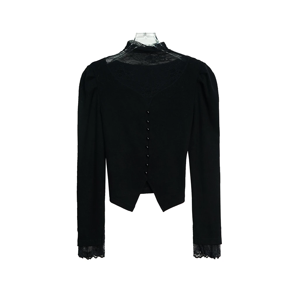 X5277【上新】宫廷风拼接性感不规则打底衫半高领软糯加厚高贵T恤3D