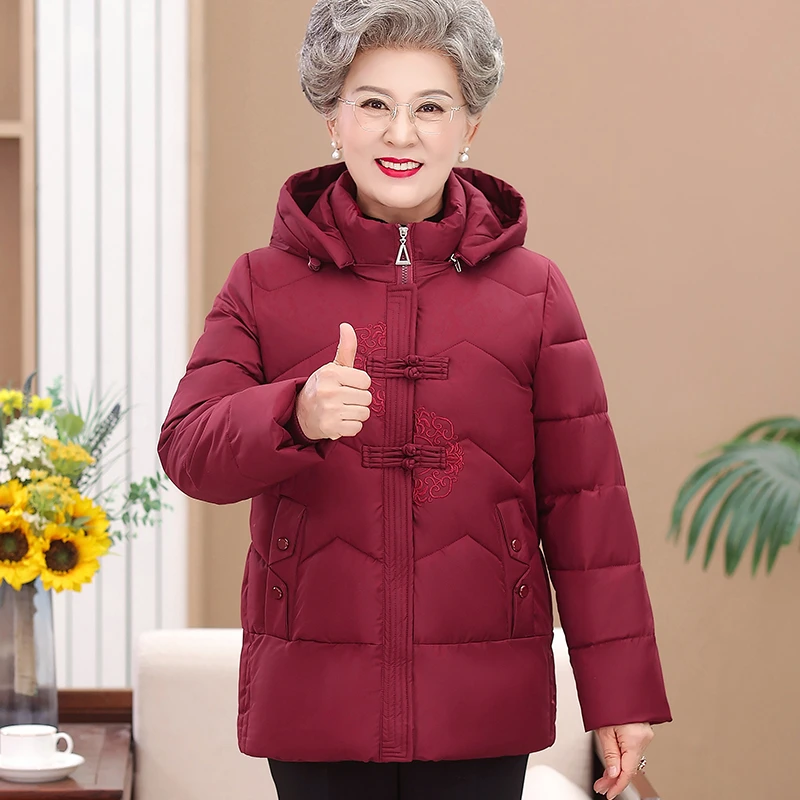 中老年女装冬装棉衣外套奶奶装棉袄加厚保暖老人衣服妈妈装棉服