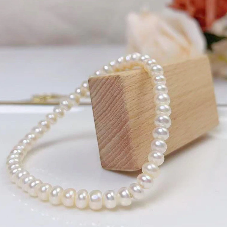 【归月】4-5mm淡水无核珍珠 手链时尚百搭简约非基地发货 DSL00550