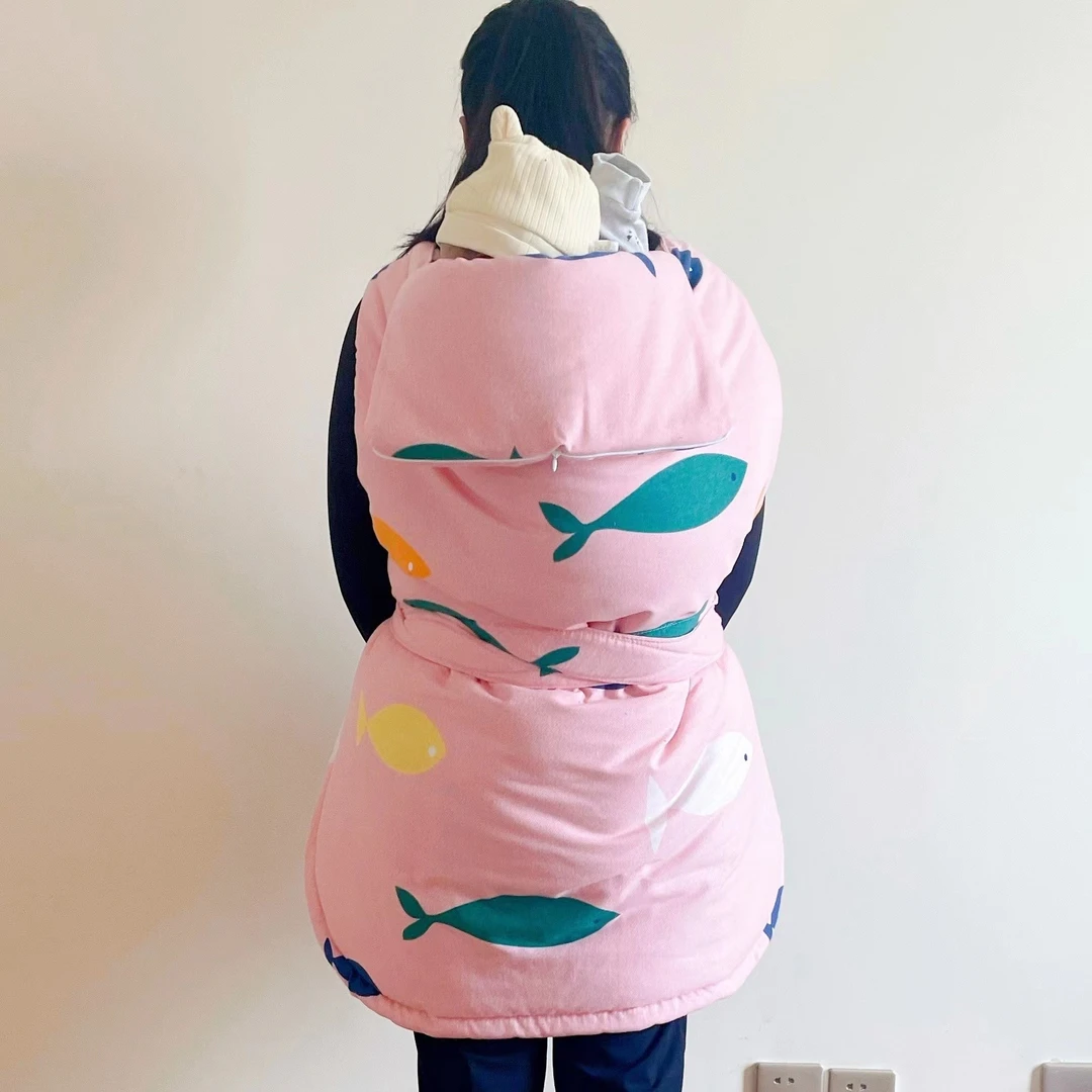 背带背婴儿童宝宝背带秋冬加厚加绒款前抱后背式背带背扇透气背带