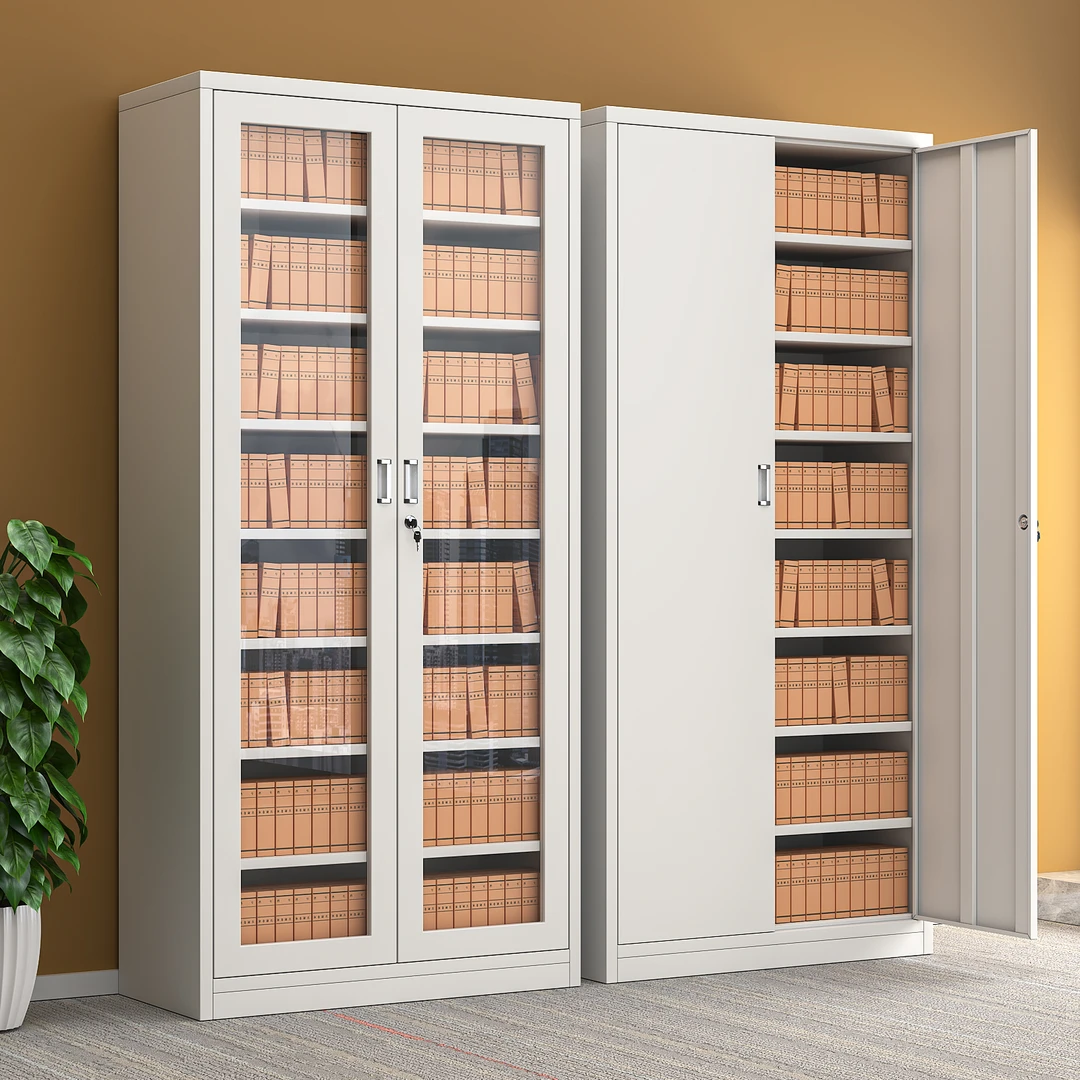 财务凭证柜文件柜办公室档案柜资料柜通玻分层会计铁皮储物柜