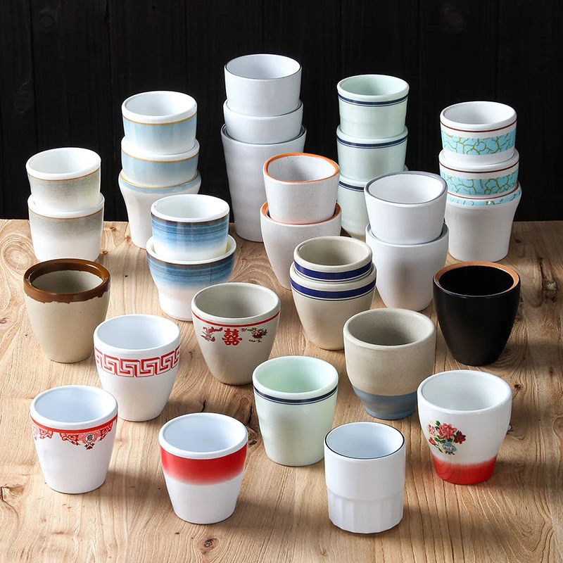 密胺餐具杯子餐厅饭店茶杯创意耐摔杯仿瓷塑料水杯商用酒杯茶水杯