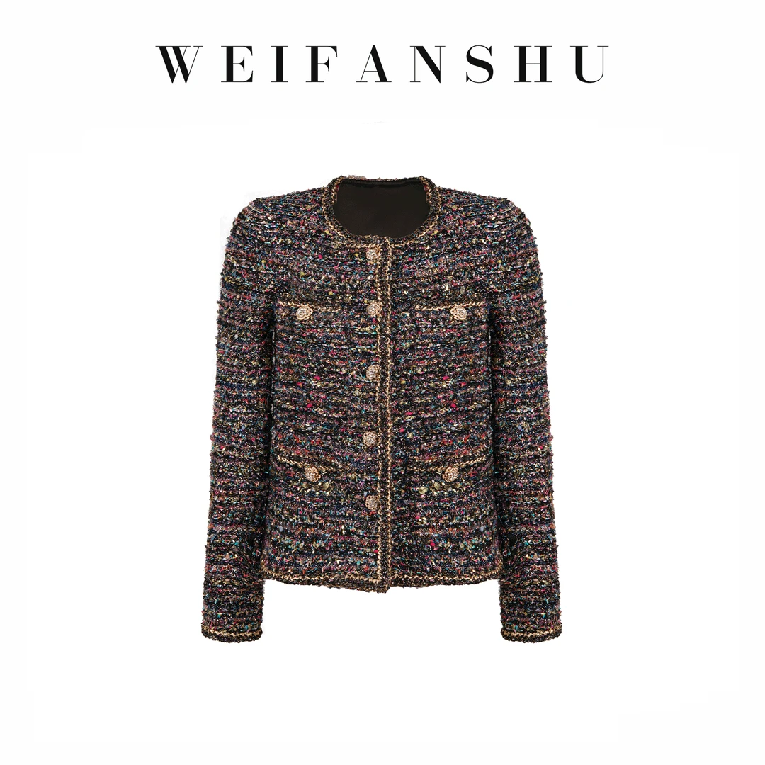 WEIFANSHU/魏凡舒【未眠咖啡】秋冬新款高级感名媛限定小香风外套气