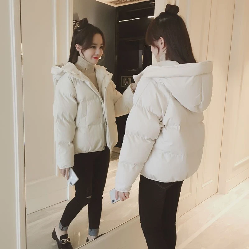 新款新款羽绒服女短款韩版宽松ins面包服冬季羽绒服加厚外套小羽