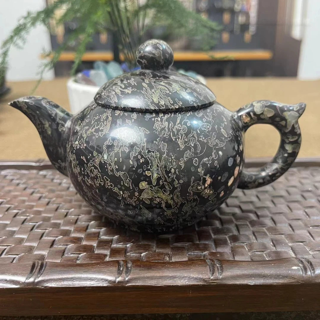 安山玉老料水平壶  匠心石壶