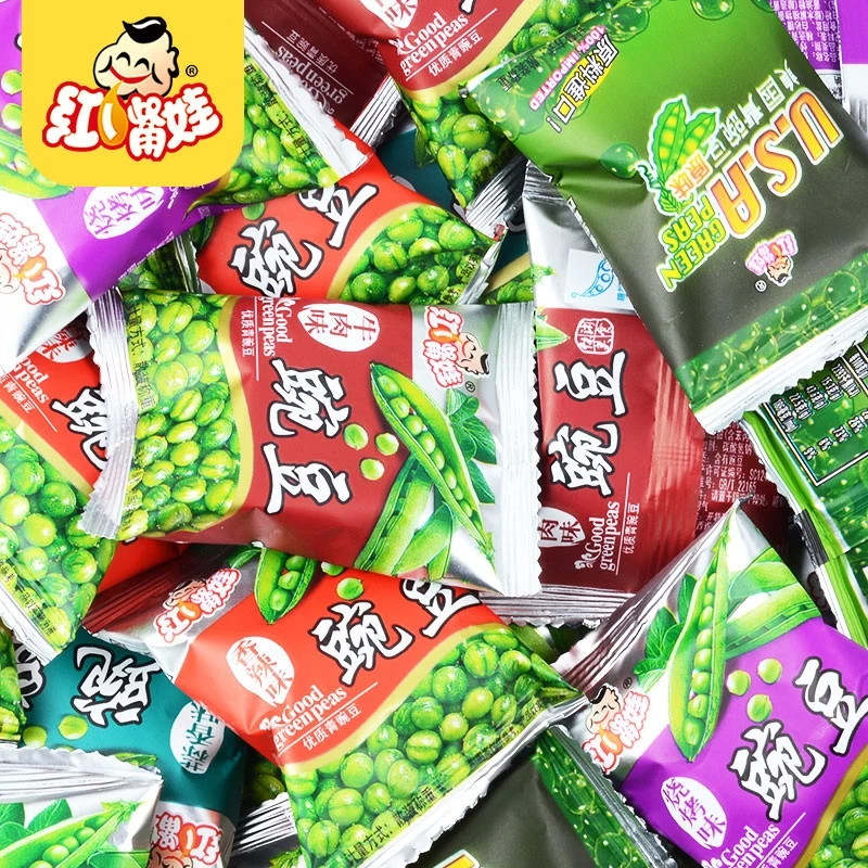 红嘴娃红嘴娃青豌豆好吃解馋散称香辣味口味原味散装香脆蒜香味