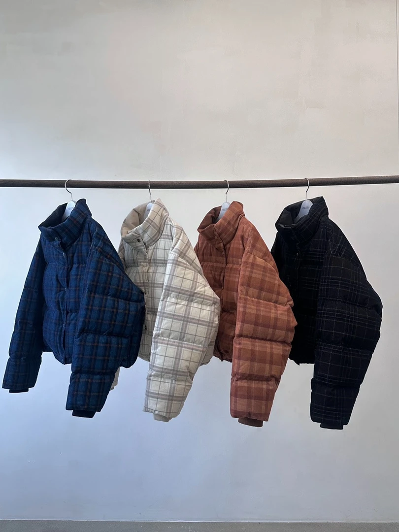 泡菜东大门erume冬季末新款磨毛灯芯绒羽绒服女