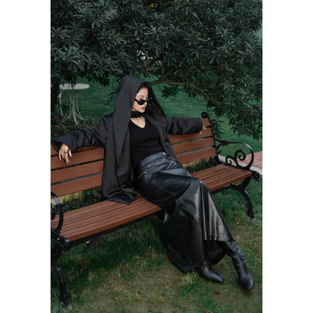 【摩登杂志】暧暖多肉二代 时髦肯豆风全羊毛棉连帽中长棉衣