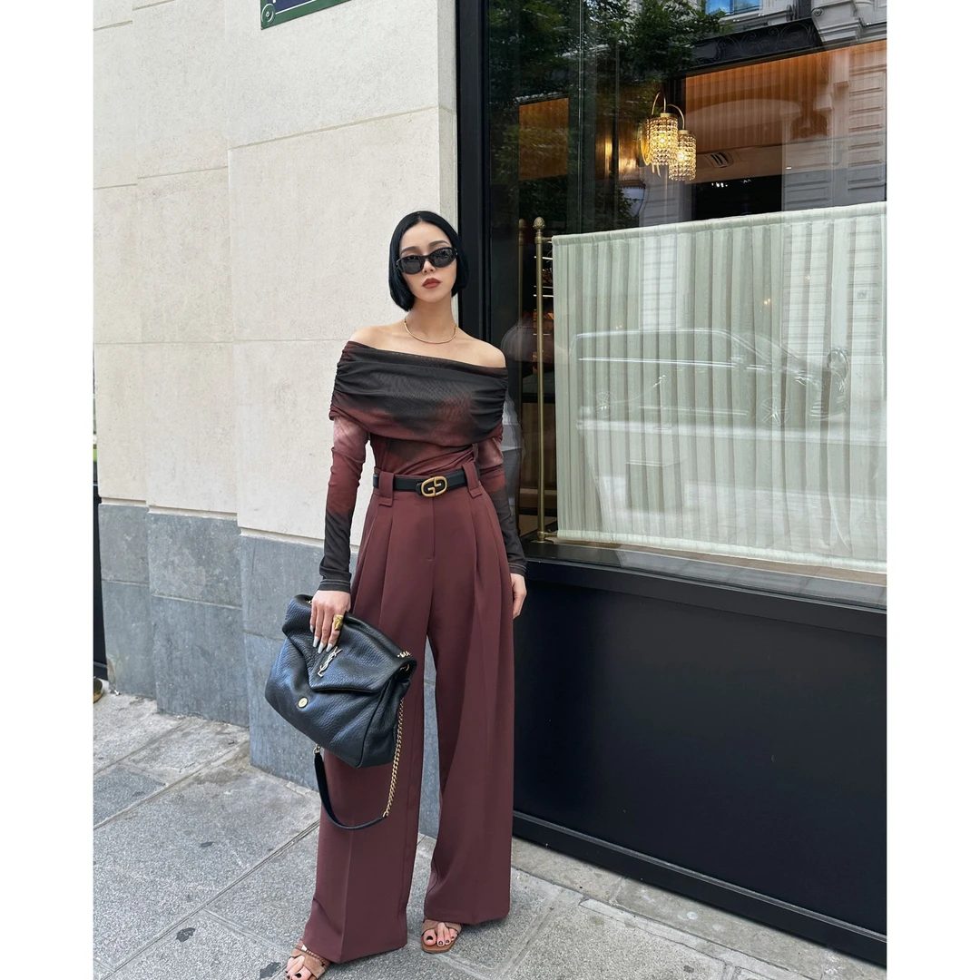 【木兰】知识分子腔调镰刀西裤 复古港风90年代风痞帅女直筒阔腿裤