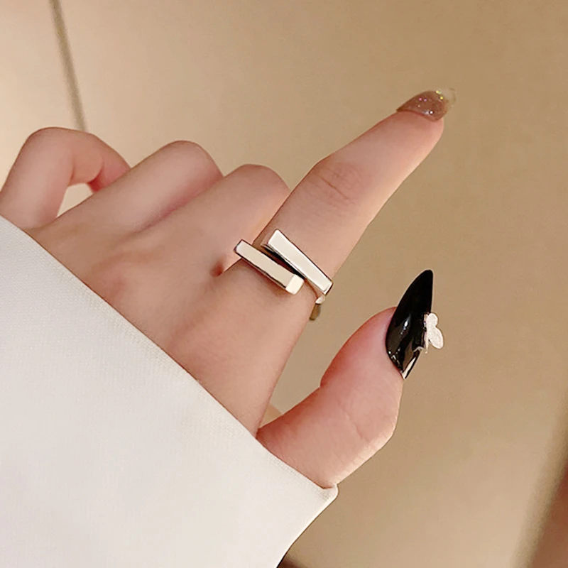 法式个性高级设计感开口可调节双层戒指女潮饰