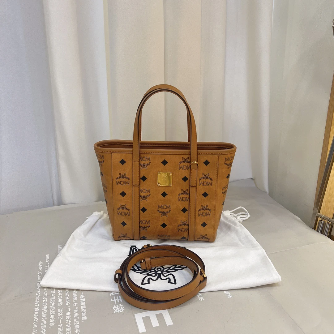 99新 LouisVuitton/路易威登 棕色菜篮子mini 托特包购物袋