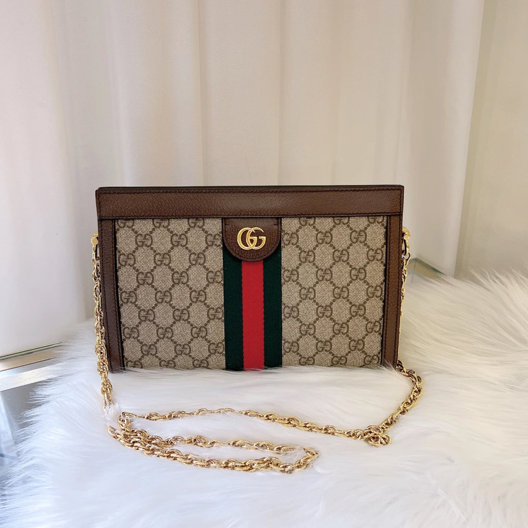 95新 GUCCI/古驰  Ophidia 系列夹子包小号信封包腋下包斜挎包
