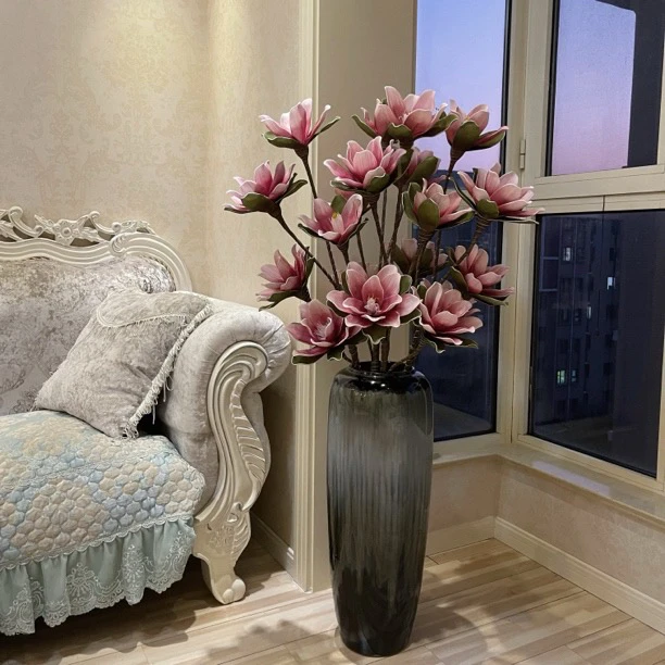 2025新款5头高枝玉兰花纯手工花艺 可随意弯曲没有花期饱满花型