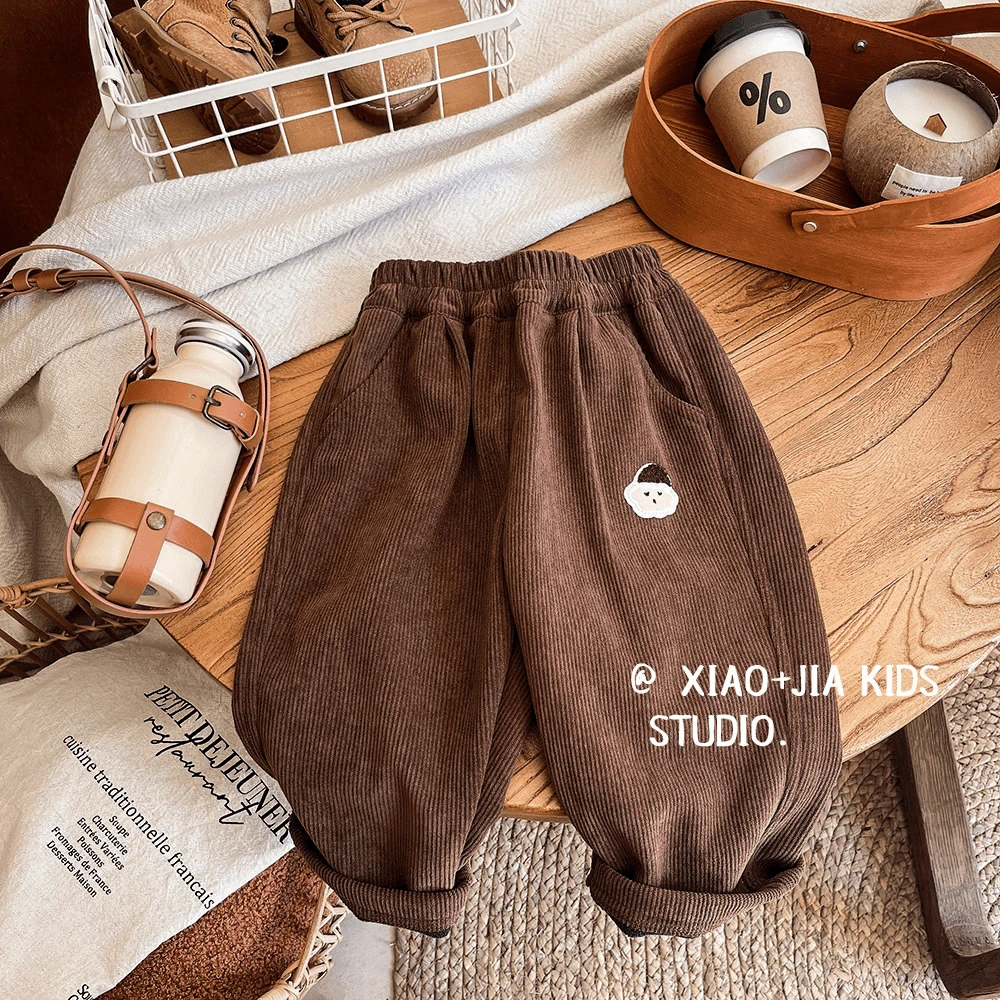【小向子专属】儿童冬季灯芯绒休闲裤男童百搭春秋长裤宝宝厚实裤子