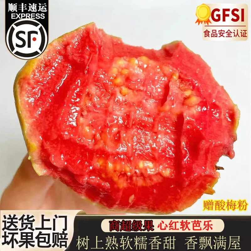 【顺丰到家】福建软红心芭乐软糯黄金奶油芭乐番石榴5斤孕妇水果