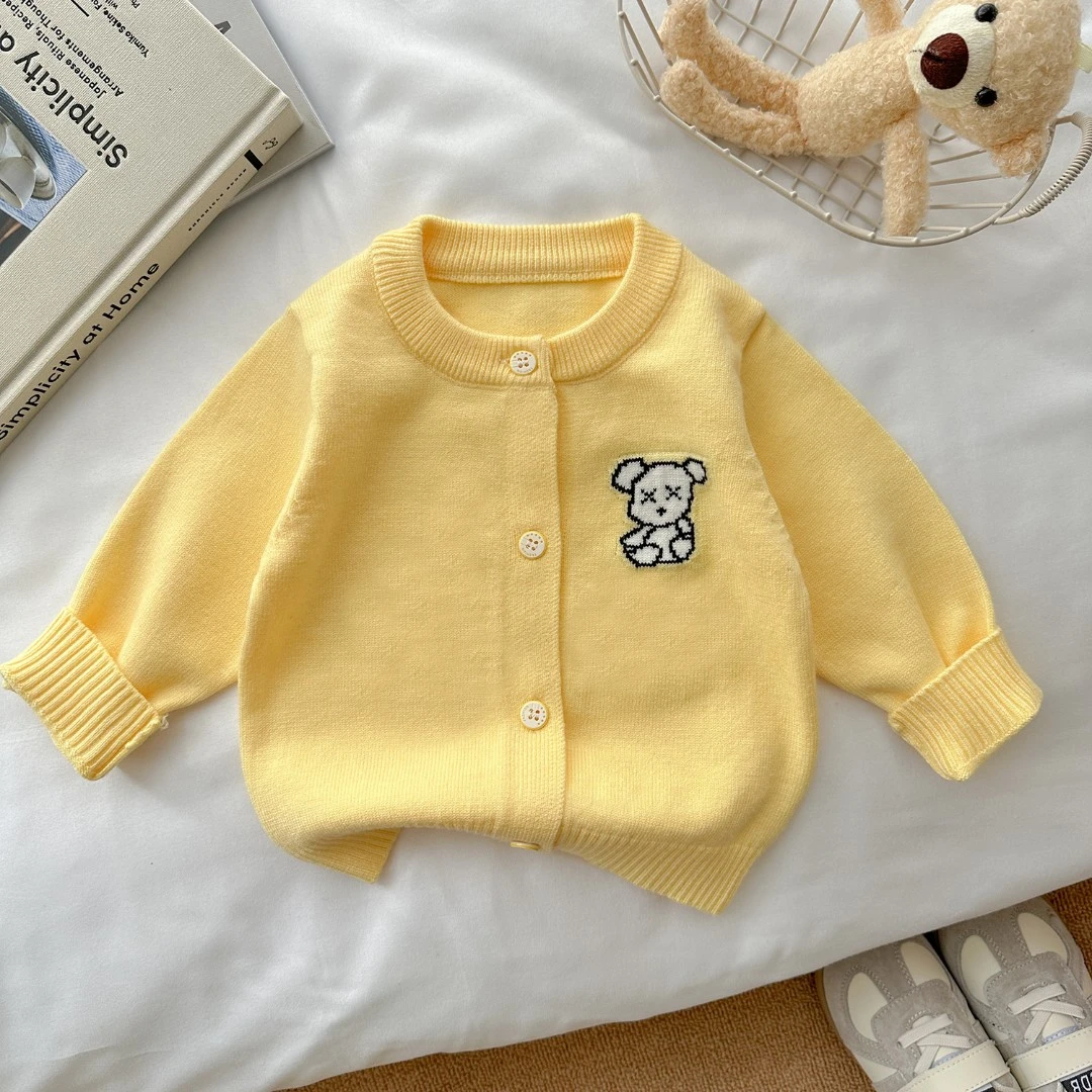 宝宝开衫儿童毛衣春秋女童上衣男童针织衫洋气小童长袖秋季女宝