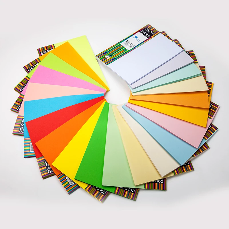 折纸剪纸软卡纸打印彩色书纸幼儿园儿童学生美术多色荧光彩纸宝宝