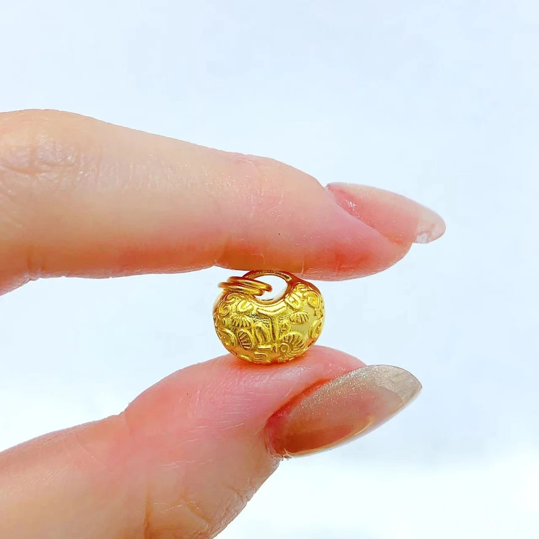 【伟新源】足金999 小胖锁配件2.59克