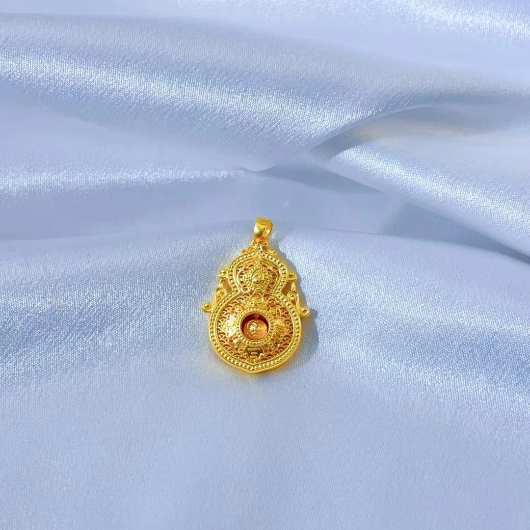 【伟新源】足金999 古法工艺 四美葫芦14.93克