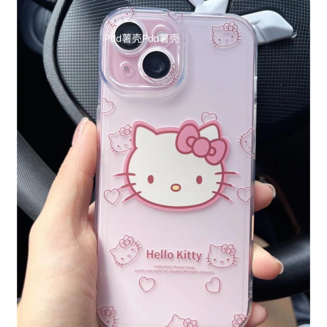 卡通凯蒂猫苹果15/14/13promax手机壳12/11pro全包xr/xsmax透7/8p