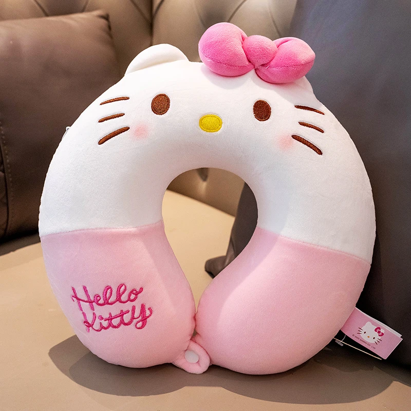 正版hellokittyU型枕记忆棉可拆洗柔软可爱优质毛绒玩具生日礼物