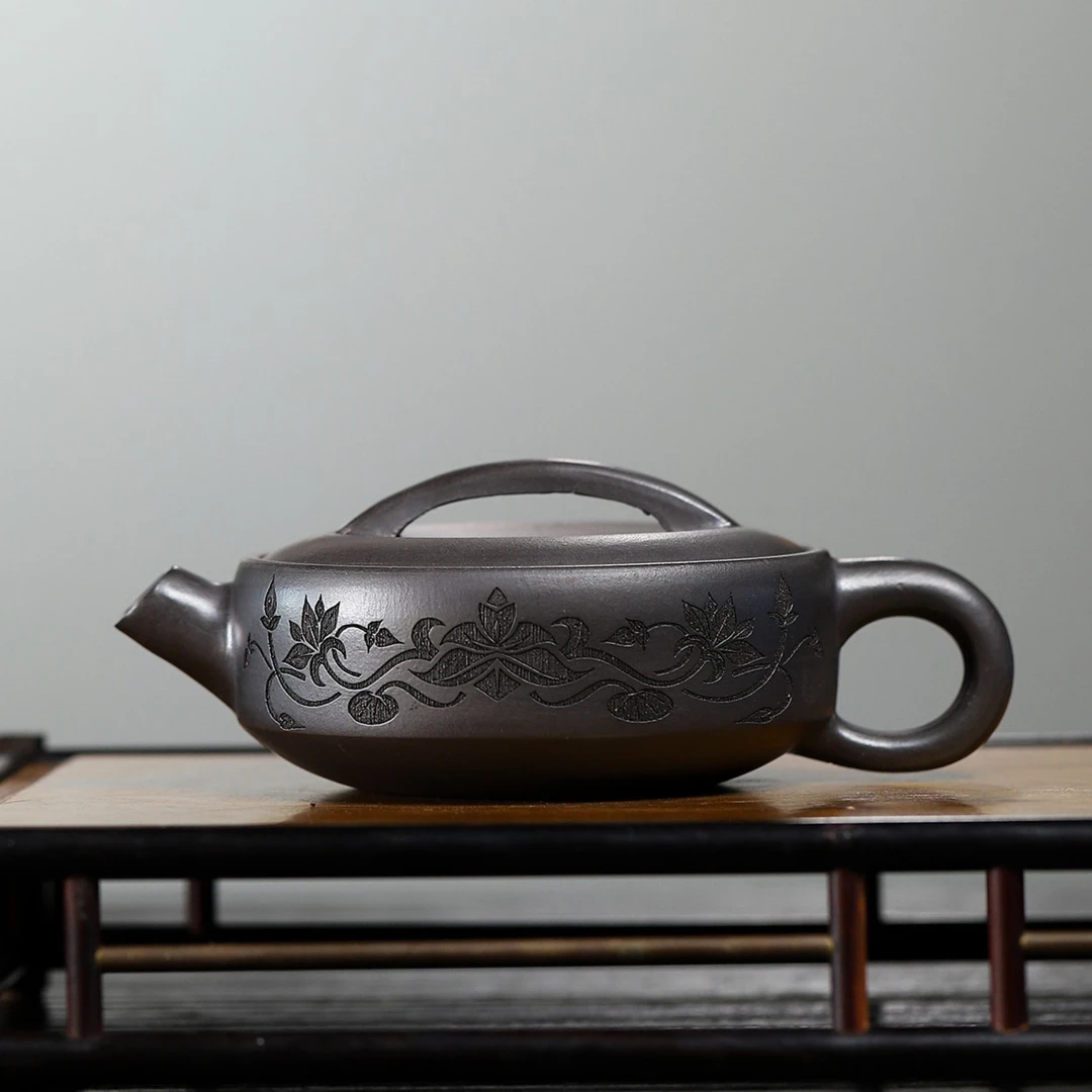 宜兴紫砂壶  原矿石黄 一片瓦 200毫升 高端 手制茶器 精美 茶壶