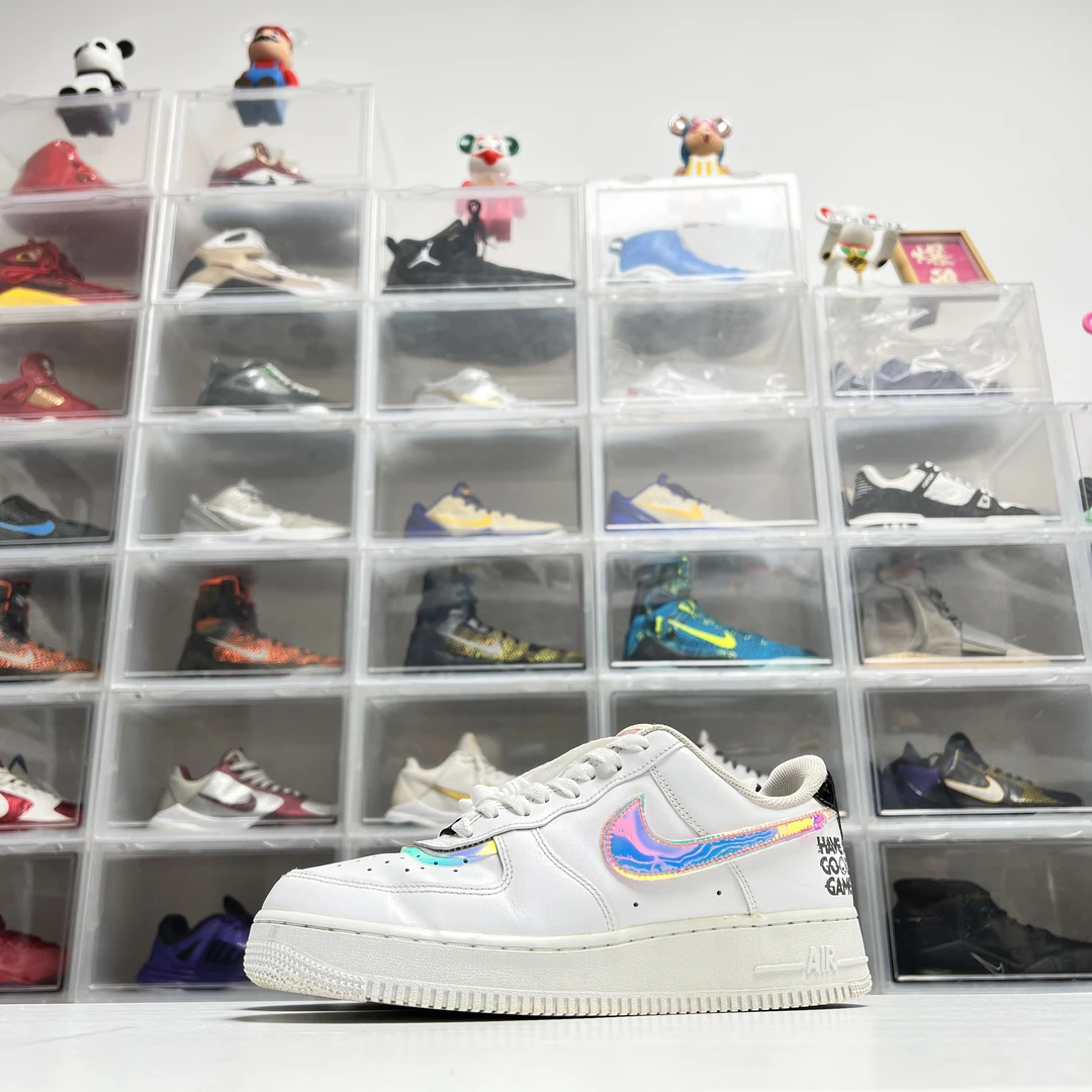 43码 耐克 af1 炫彩镭射限定 白色 95新公价1379低帮板鞋中古潮鞋