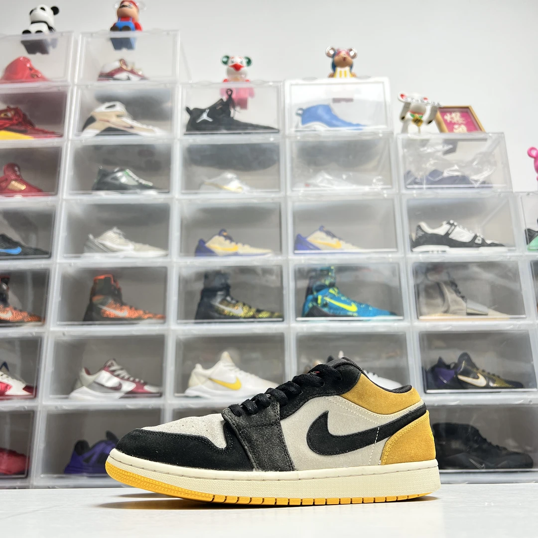 42.5码 aj1 Low 黑黄 95新 公价1599 低帮 板鞋 中古 潮鞋