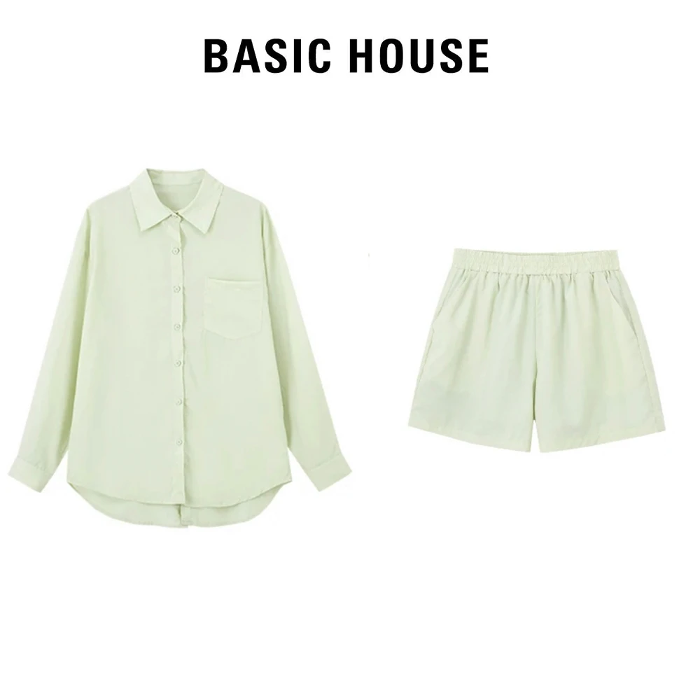 Basic House/百家好夏季新款薄宽松休闲时尚防晒套装DC739