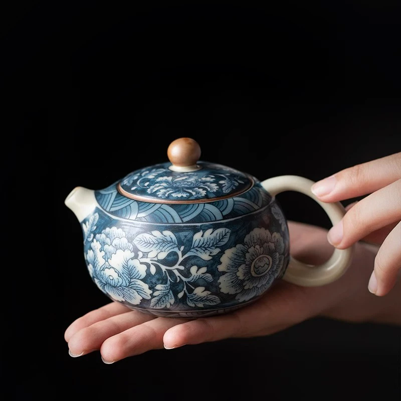 民厝 青花汝窑陶瓷茶壶家用大容量西施壶单壶一人泡茶壶功夫茶具