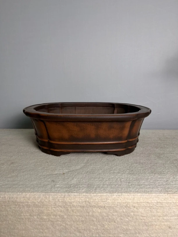 水明高温紫砂盆，出口盆器，古朴典雅，51*45*16