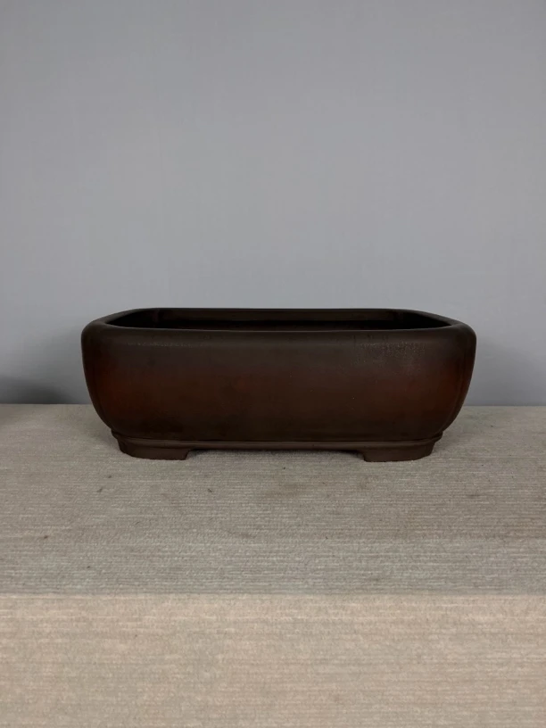 水明盆艺，水明盆，长方马槽盆，古朴典雅，实用得体。55*41*18