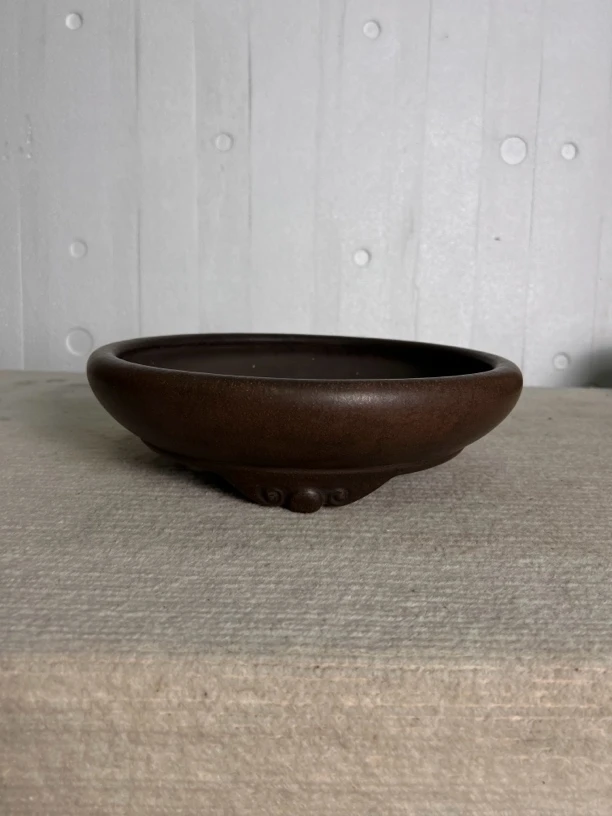水明盆，高温乌泥紫砂盆，盆景盆，古典盆器，规格31.5*9