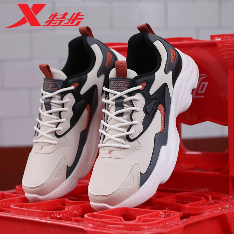 特步男鞋老爹鞋官方正品运动鞋2025秋季新款轻便休闲鞋百搭男鞋子