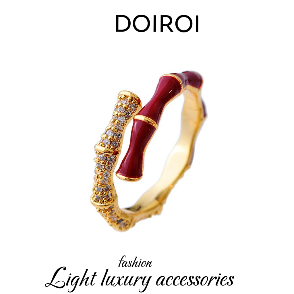 钛钢戒指 N3003 法 ★ 【红色竹节】国风 秋冬 限定戒指