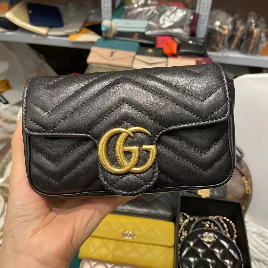 95新 GUCCI/古驰 马蒙迷你斜挎包/9.29/底16