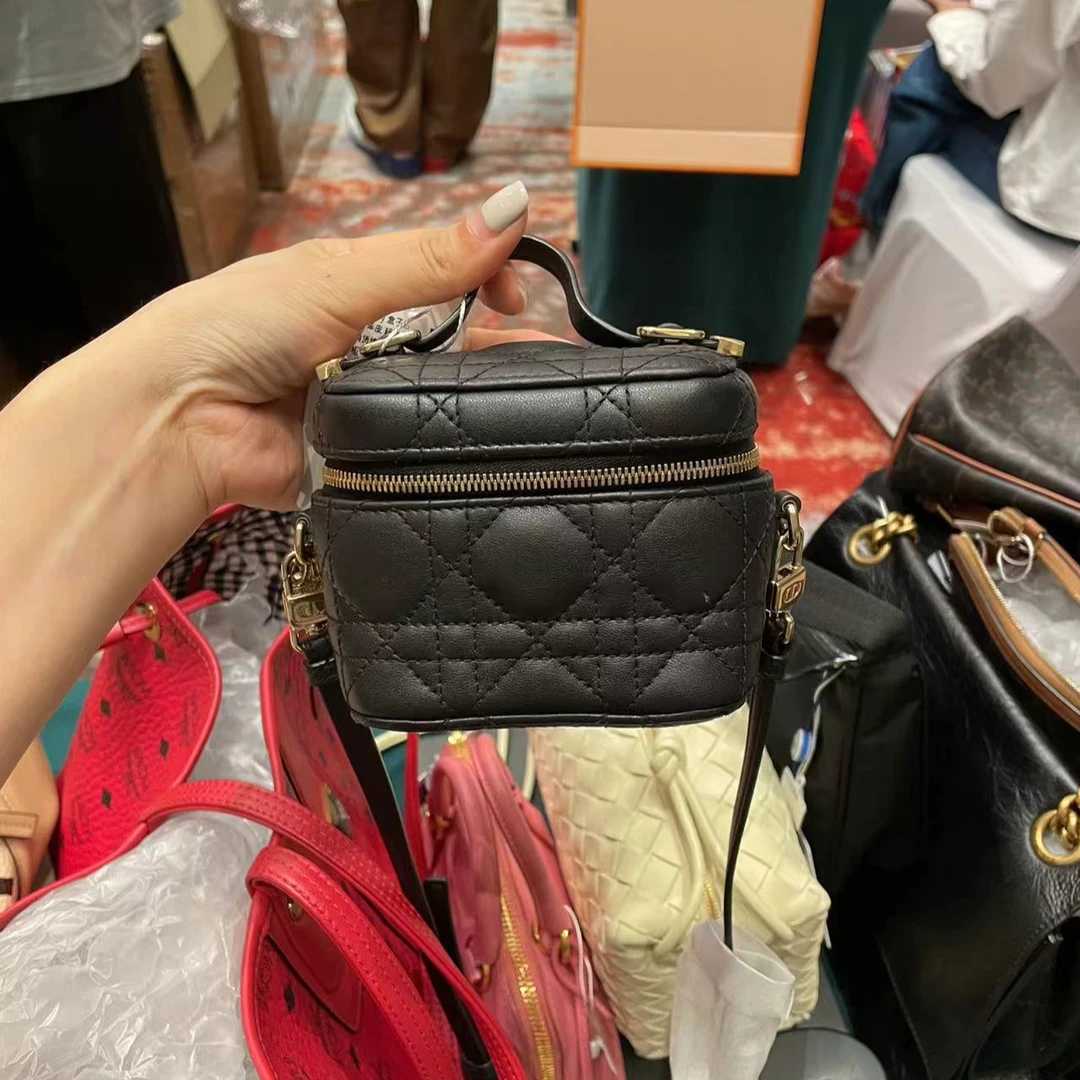 95新 DIOR/迪奥 黑色小盒子手提包20年/派/896938/底11