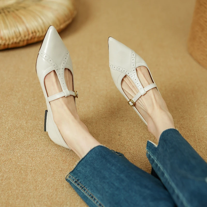 跟高2.5cm/新款春夏平底鞋女低跟单鞋尖头鞋玛丽珍软底鞋