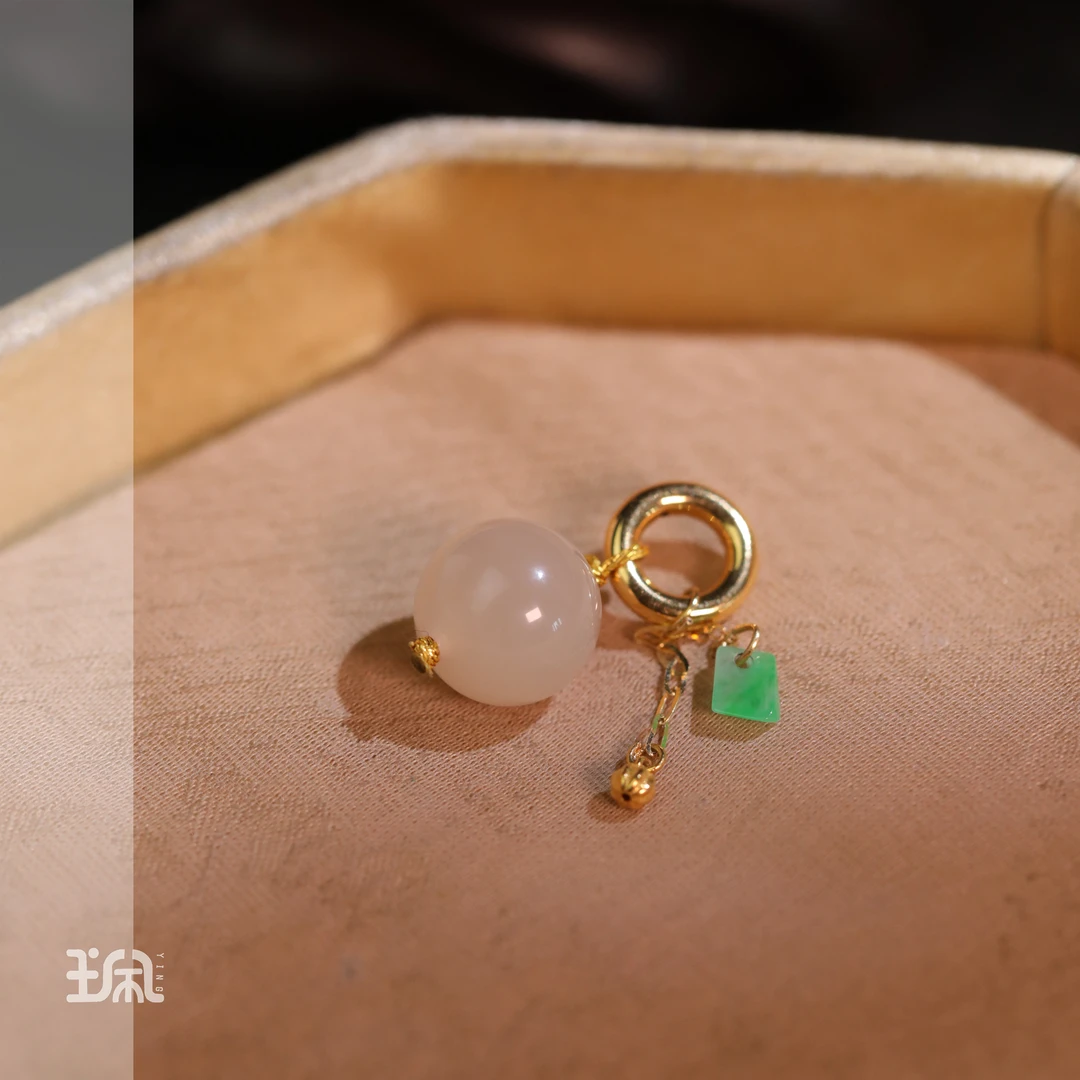 单坠/雪谣|和田玉*18K金镶嵌CYB24111206多样性发其一