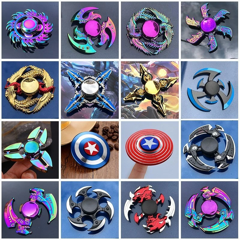 陀螺金属指尖陀螺小朋友学生合金炫酷有趣减压玩具炫彩玩耍户外