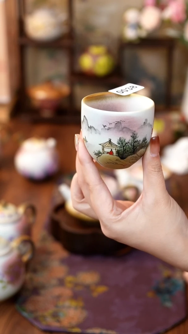 【闪购商品】瓷器诗文蛋杯0038