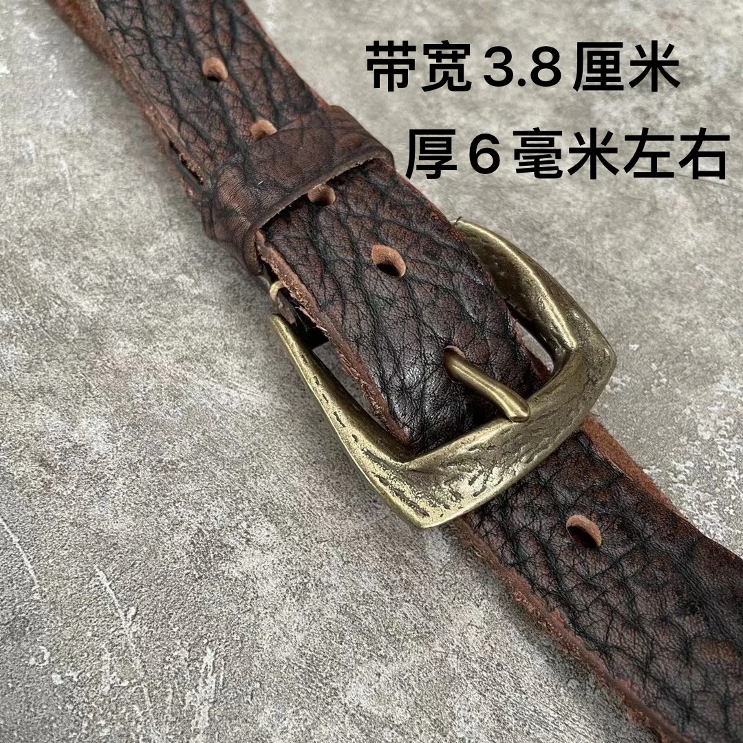 头层天然纹路加厚皮带腰带带改短工具男士时尚